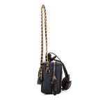 Shoulder Bag Ltd. Ed. Filigree Vanity Case Navy Caviar Leather