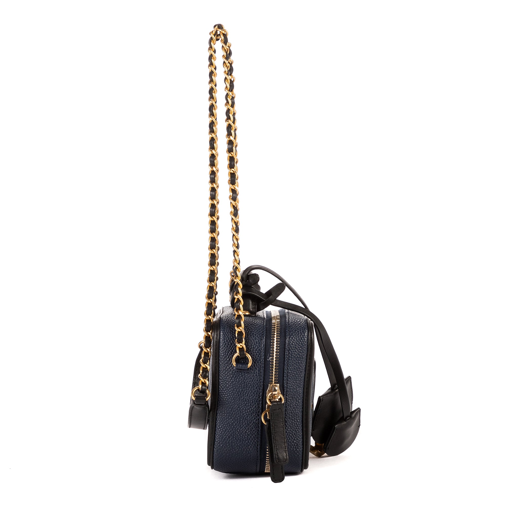 Shoulder Bag Ltd. Ed. Filigree Vanity Case Navy Caviar Leather