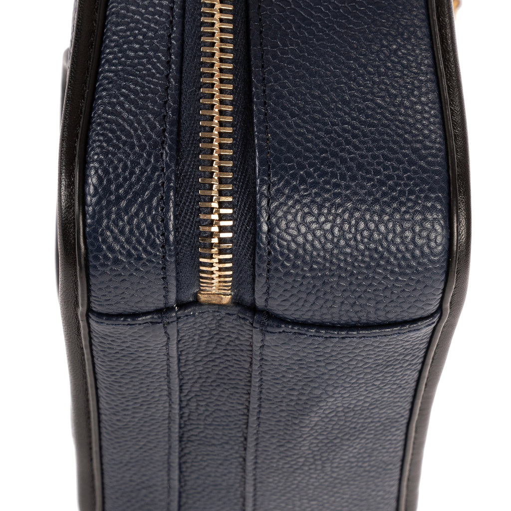 Shoulder Bag Ltd. Ed. Filigree Vanity Case Navy Caviar Leather