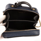 Shoulder Bag Ltd. Ed. Filigree Vanity Case Navy Caviar Leather