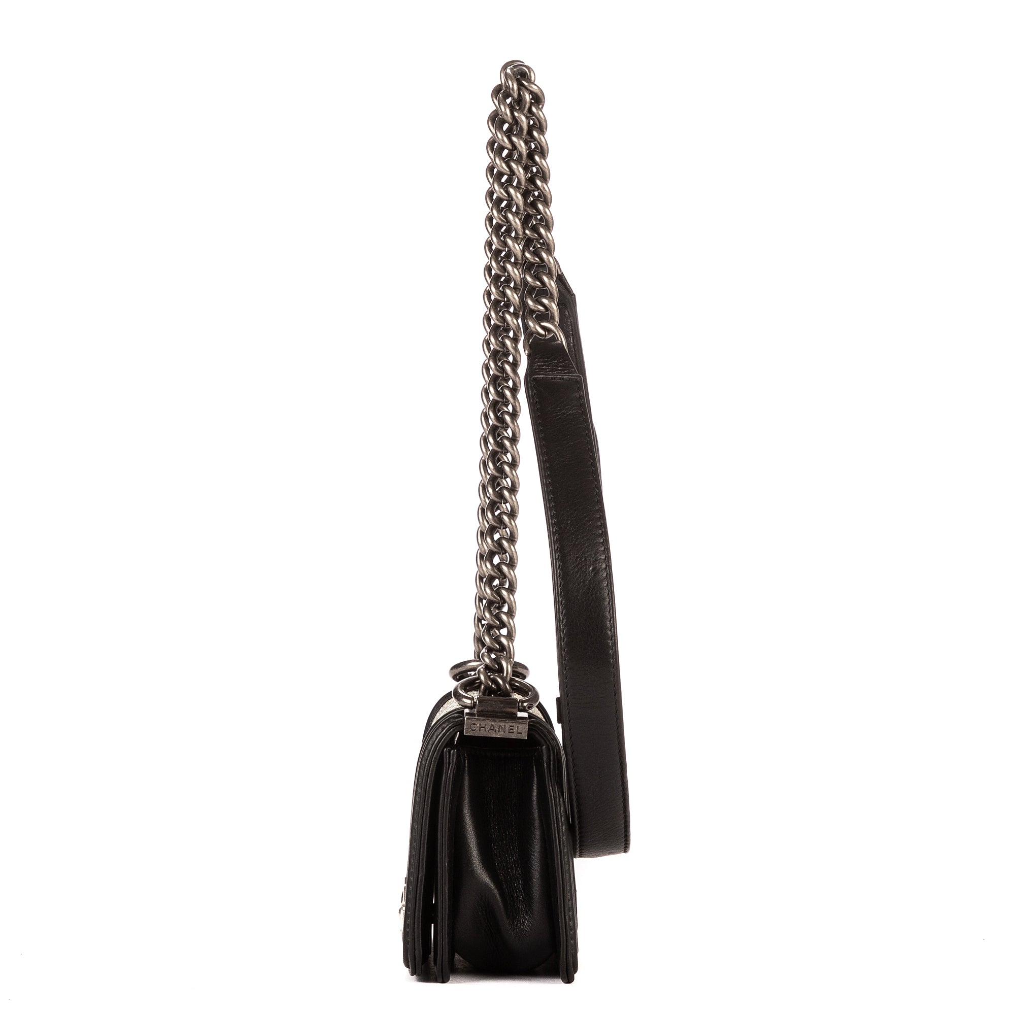 Handbag Unique Piece Boy Galuchat Mini Black Galuchat Skin