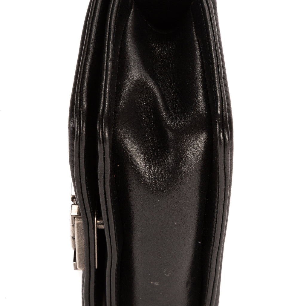 Bolso de Mano Pieza Única Niño Piel de Galuchat Mini Negra