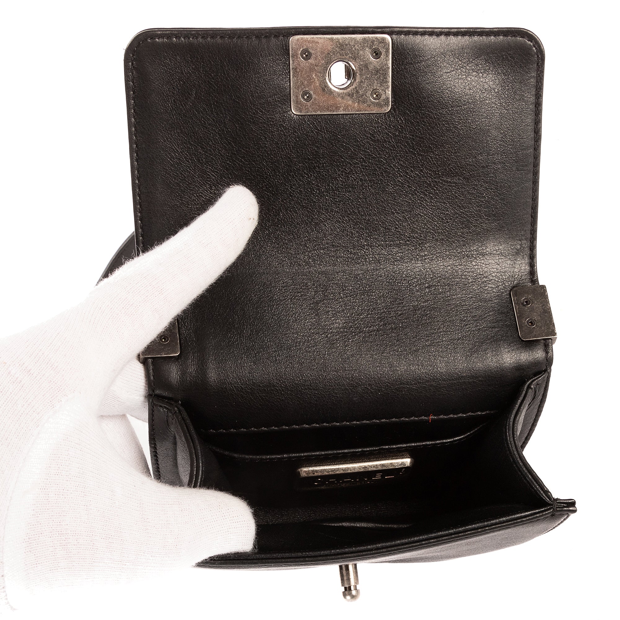 Bolso de Mano Pieza Única Niño Piel de Galuchat Mini Negra