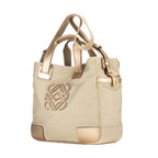 Bolso de hombro Anagram Tote Lona beige