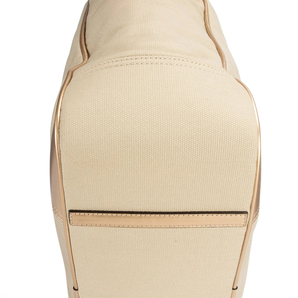 Bolso de hombro Anagram Tote Lona beige