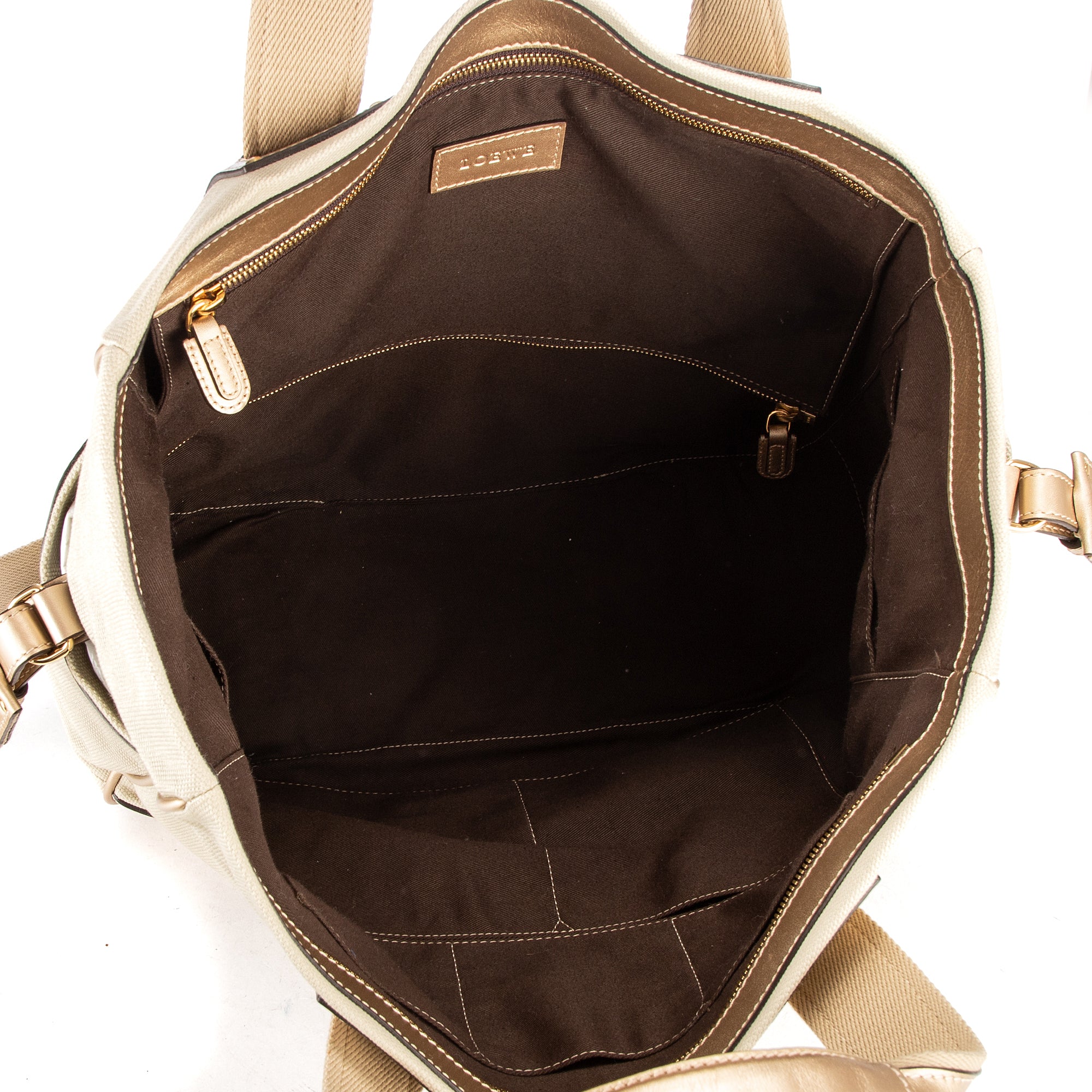 Sac porté épaule Anagram Tote Toile Beige