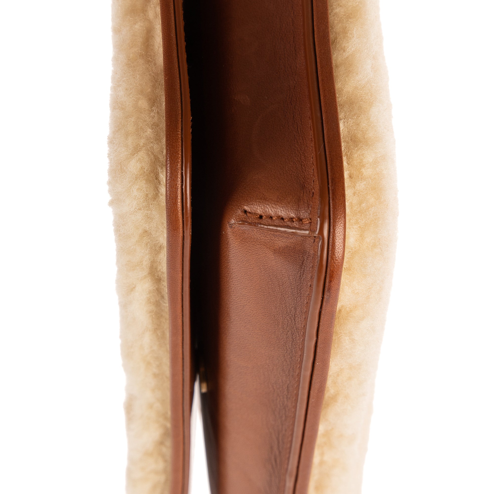 Bolso de Hombro Loulou Shearling Pochette Mini Beige Shearling