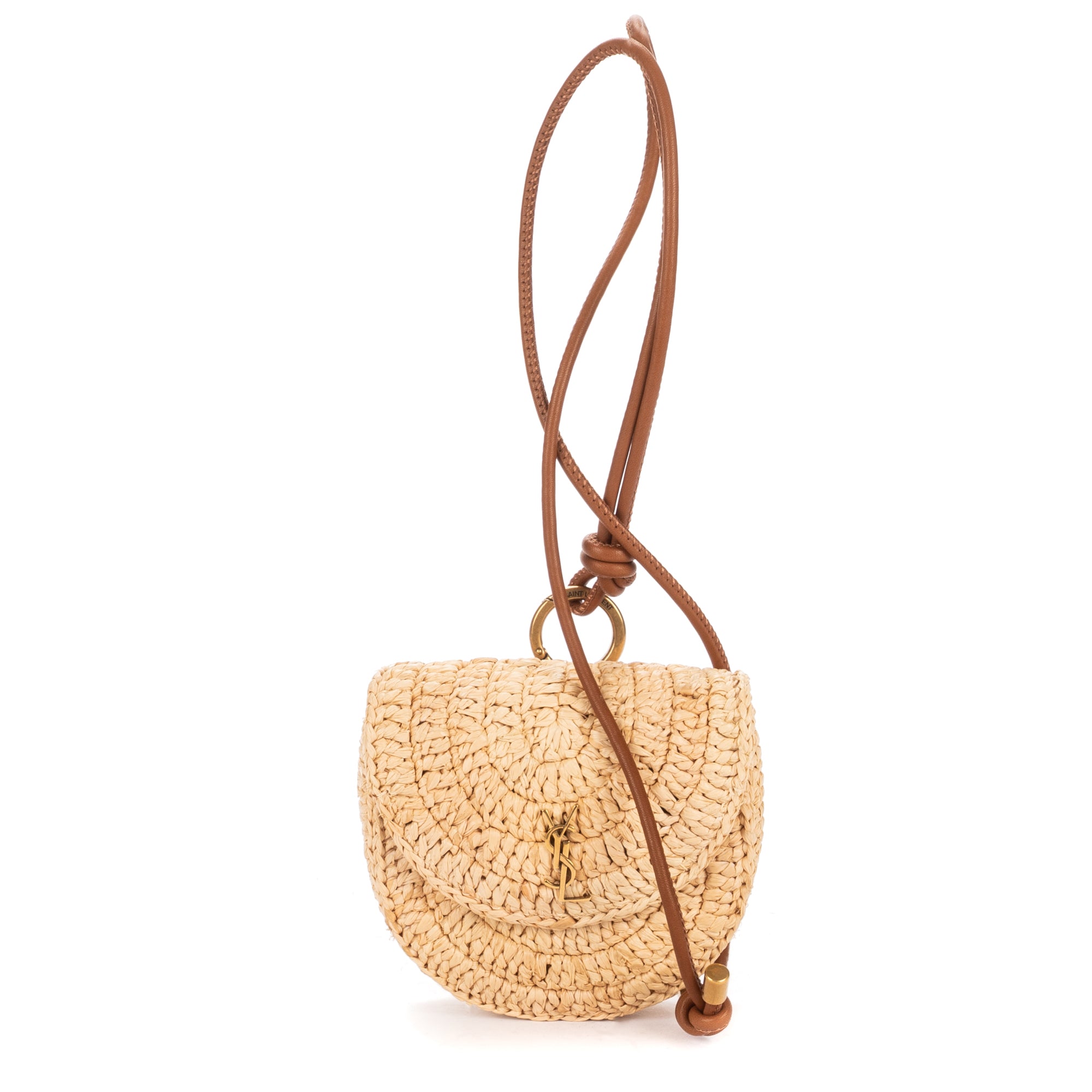 Crossbody Raffia Mini Round Crossbody Beige Spiral Embellishment Raffia