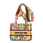 Shoulder Bag Lady Dior Lite Medium Orange Tweed Canvas