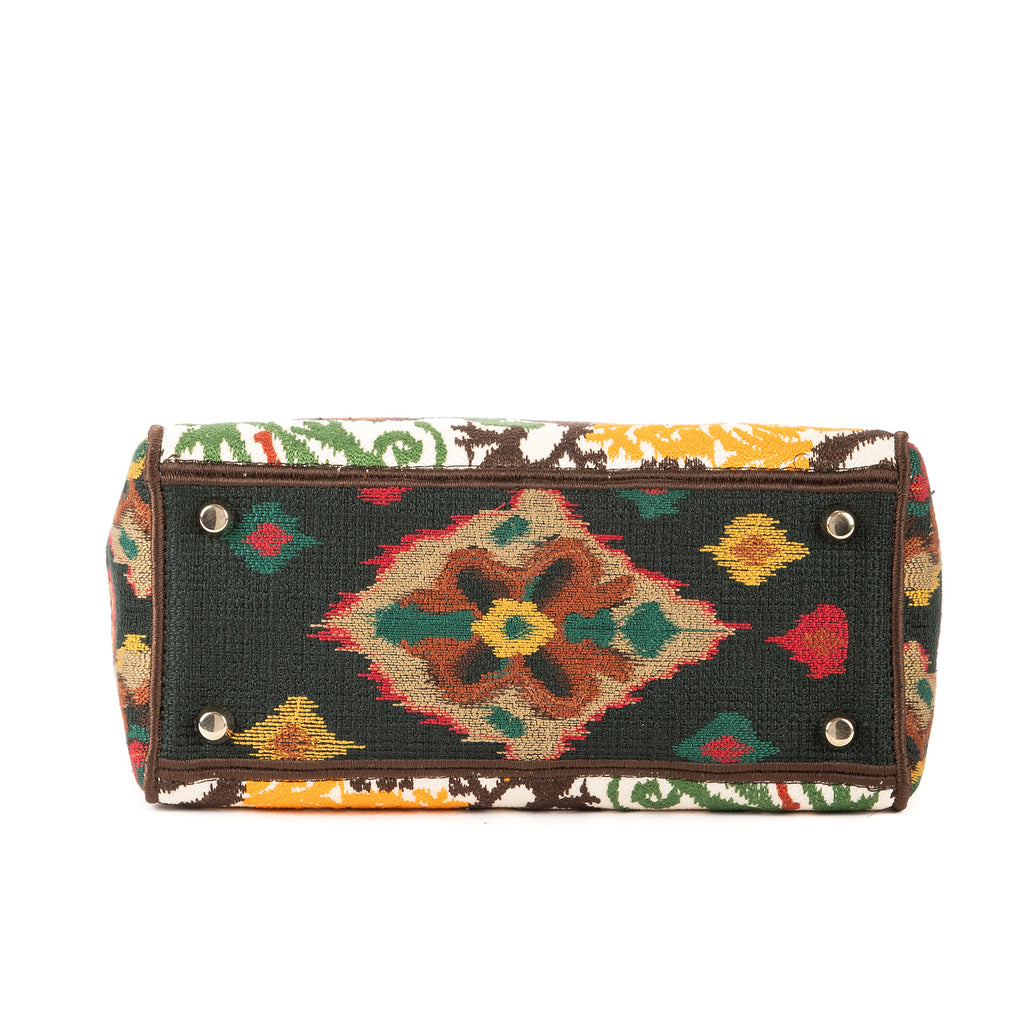 Shoulder Bag Lady Dior Lite Medium Orange Tweed Canvas