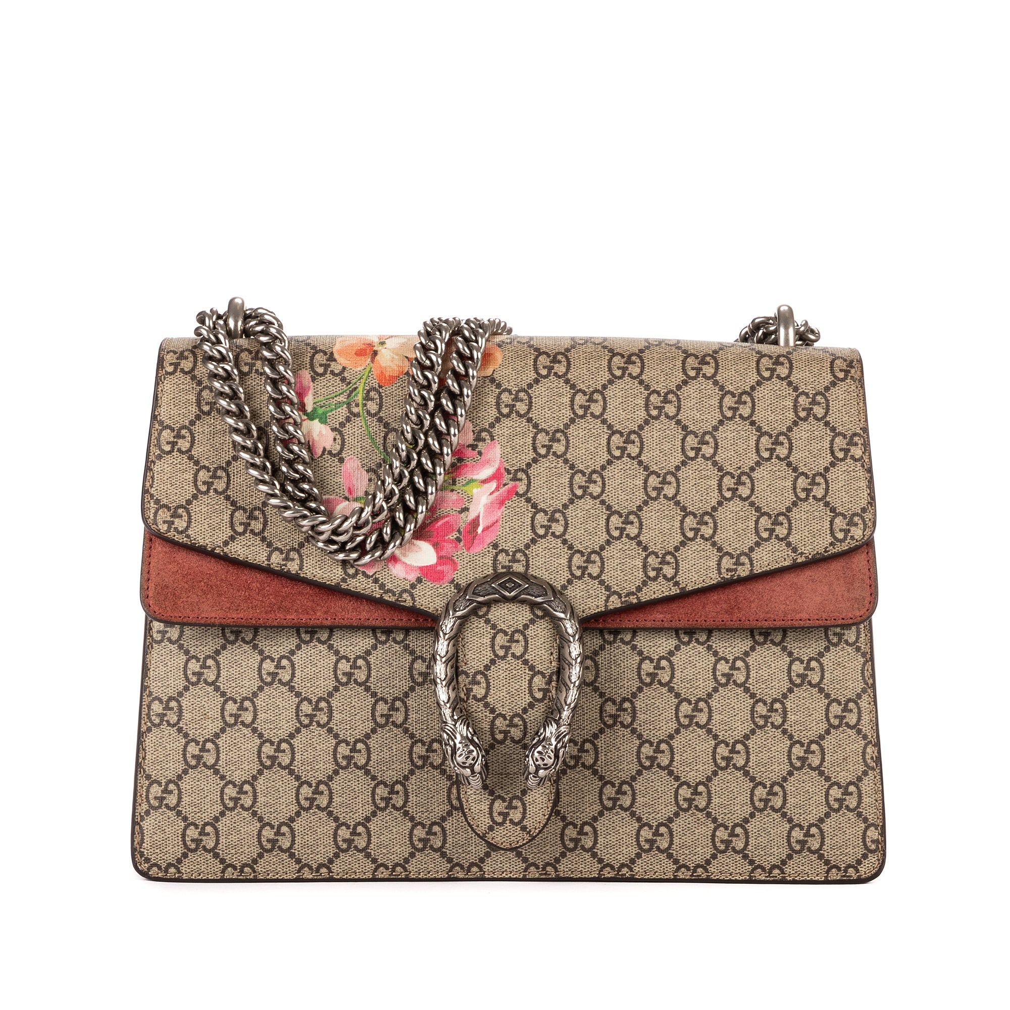 Shoulder Bag Blooms Dionysus Medium Beige Blooms Supreme Coated Canvas