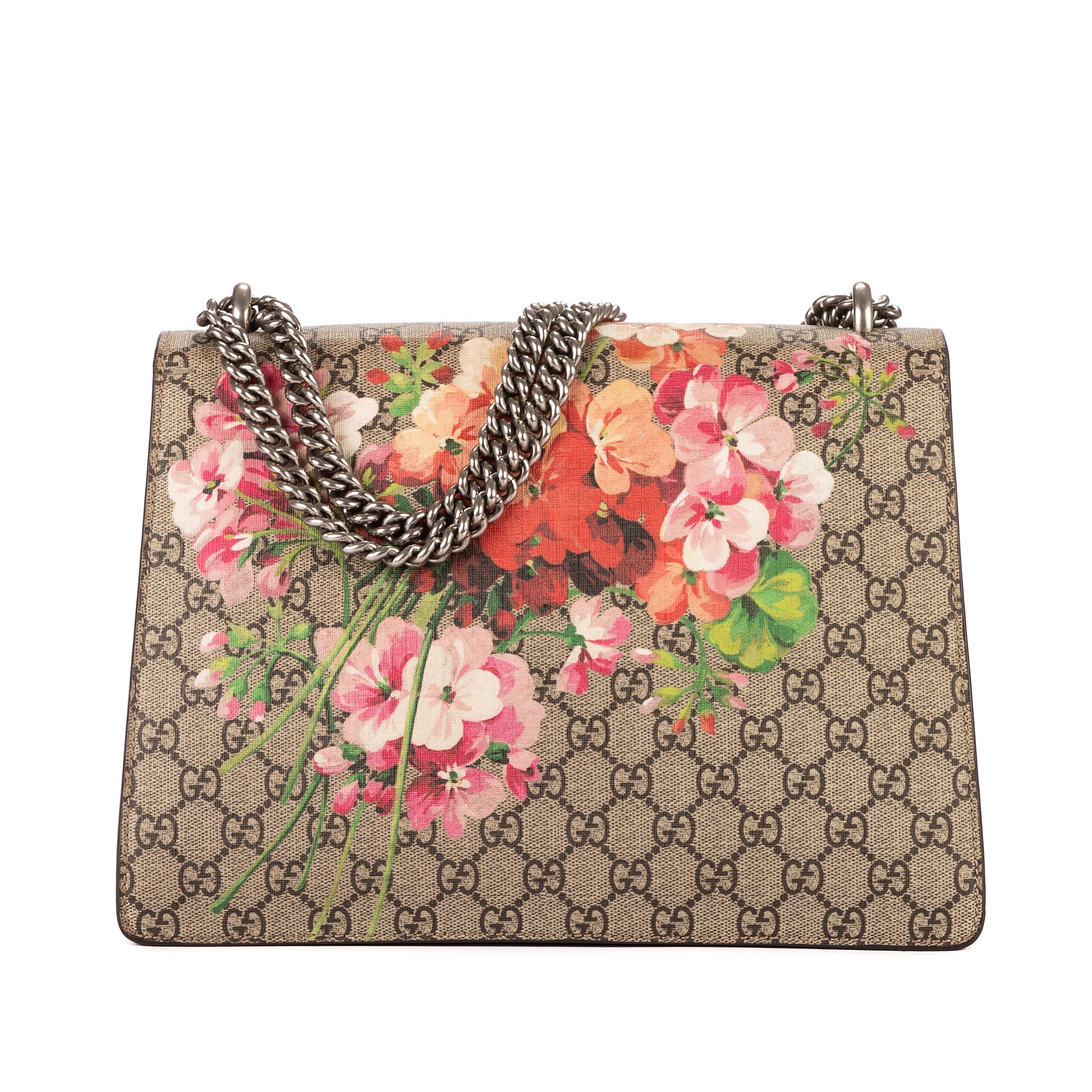 Shoulder Bag Blooms Dionysus Medium Beige Blooms Supreme Coated Canvas