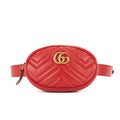 Riñonera GG Marmont Matelasse Riñonera de Piel Matelassé Roja