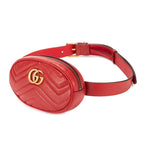 Riñonera GG Marmont Matelasse Riñonera de Piel Matelassé Roja