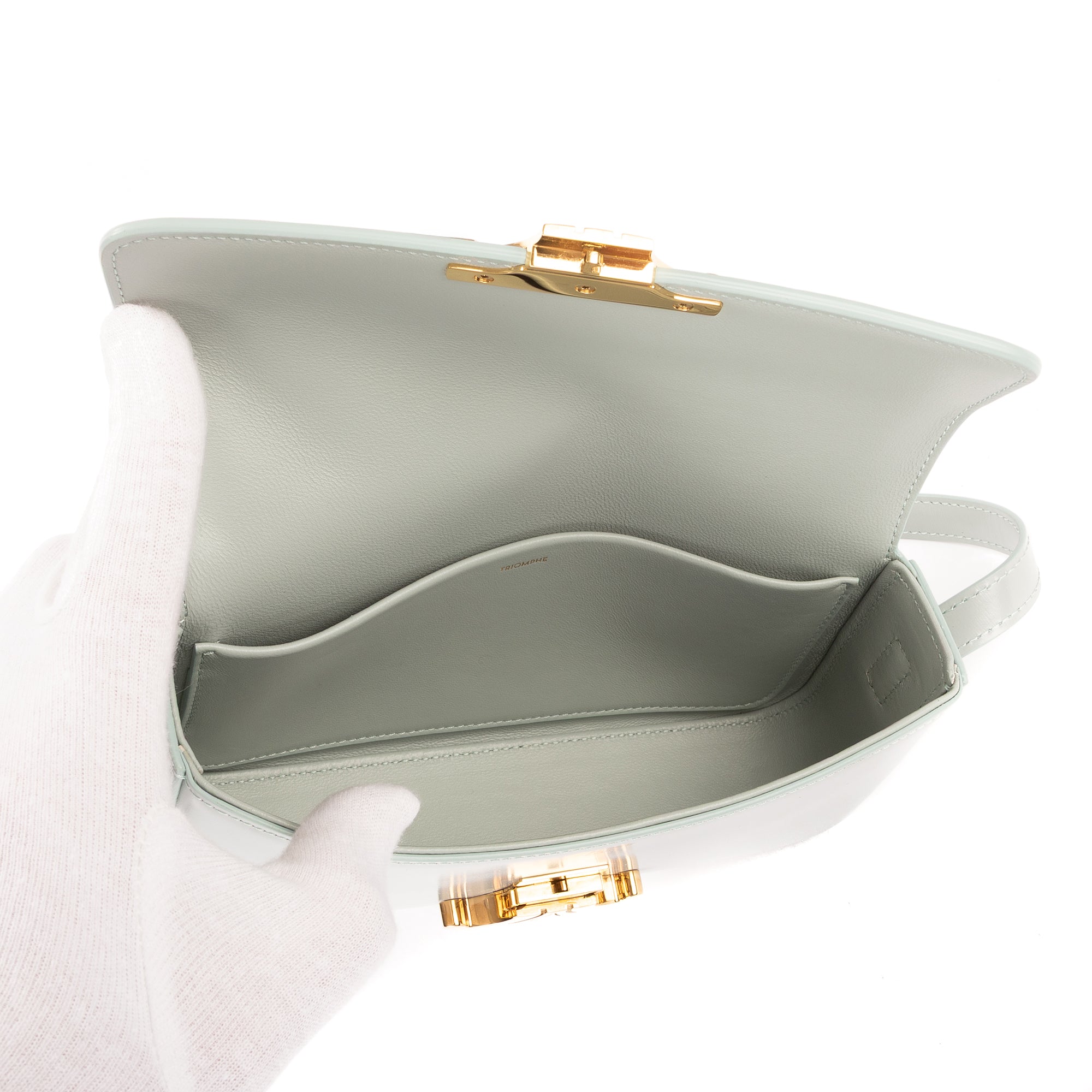 Sac à main Teen Triomphe cuir lisse bleu clair