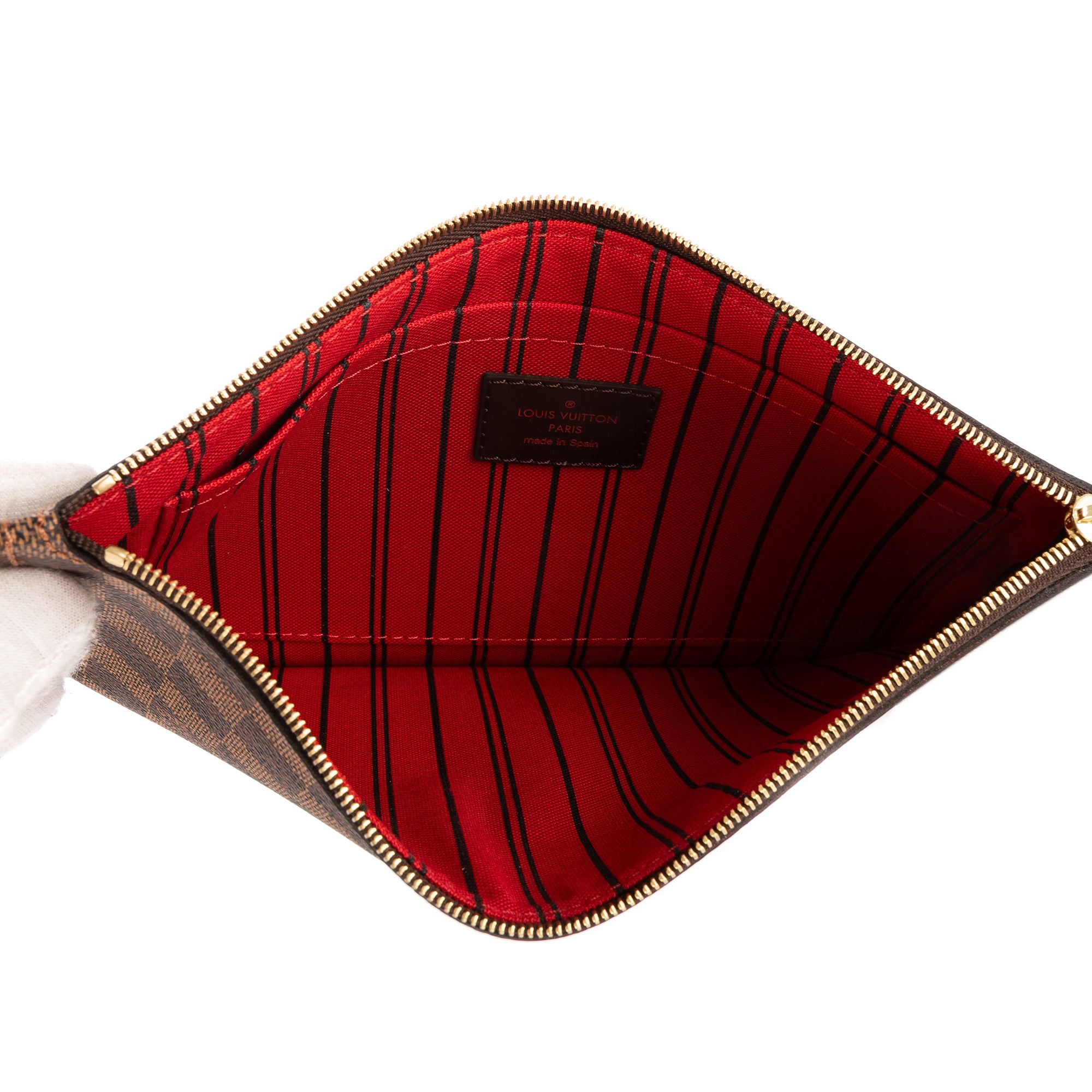Pochette Neverfull Pochette Damier Ebene marron