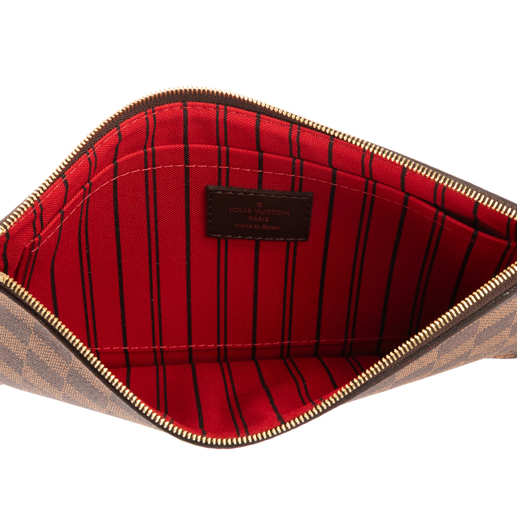 Pochette Neverfull Pochette Damier Ébène Marrón