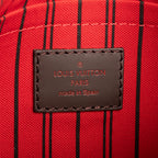 Bolsa Neverfull Pochette Marrón Damier Ebene