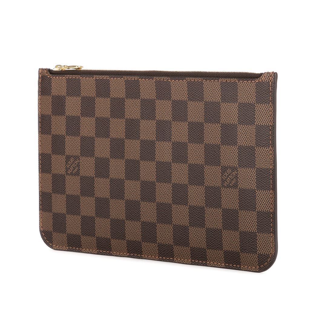 Pochette Neverfull Marron Damier Ebene