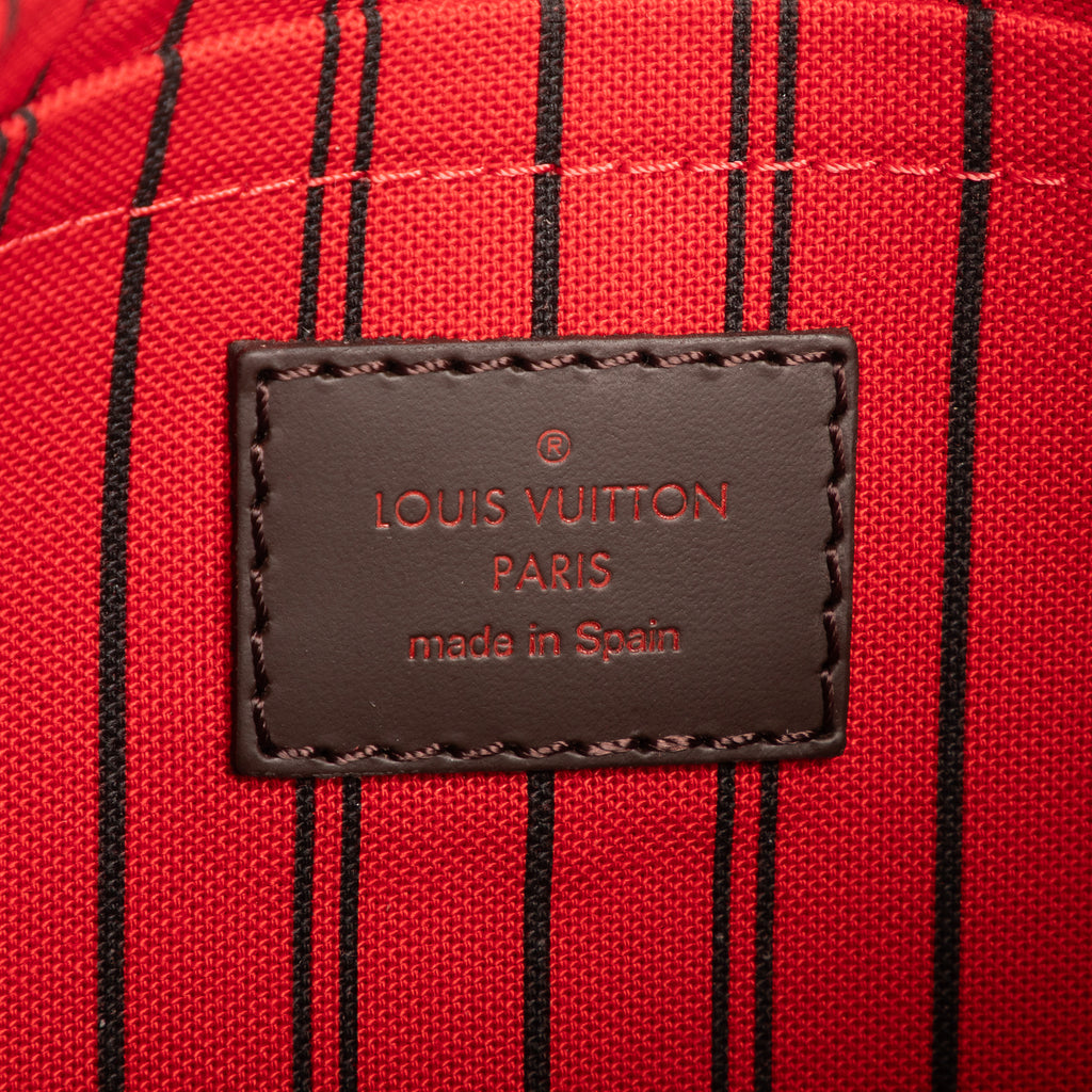 Pochette Neverfull Marron Damier Ébène