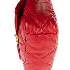 Handbag Classic 19 Flap Red Lambskin Quilted Leather