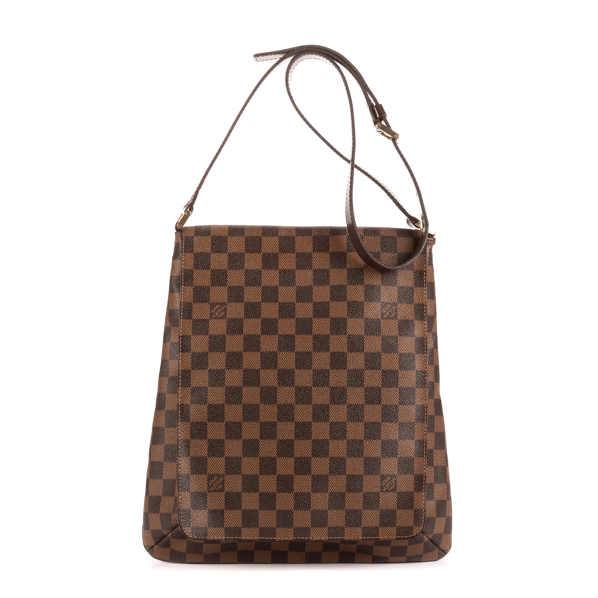 Shoulder Bag Musette Salsa Long Strap GM Brown Damier Ebene