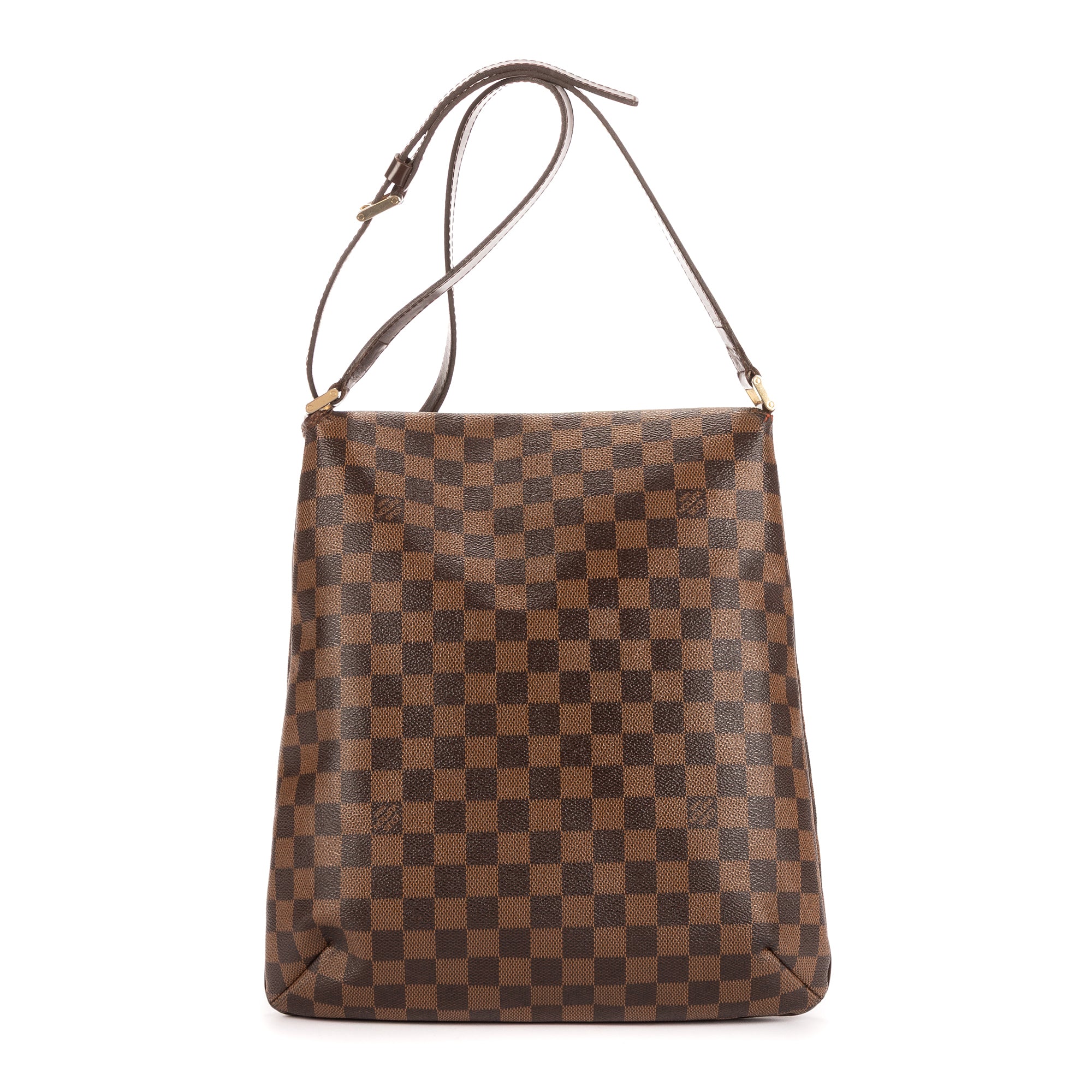 Shoulder Bag Musette Salsa Long Strap GM Brown Damier Ebene