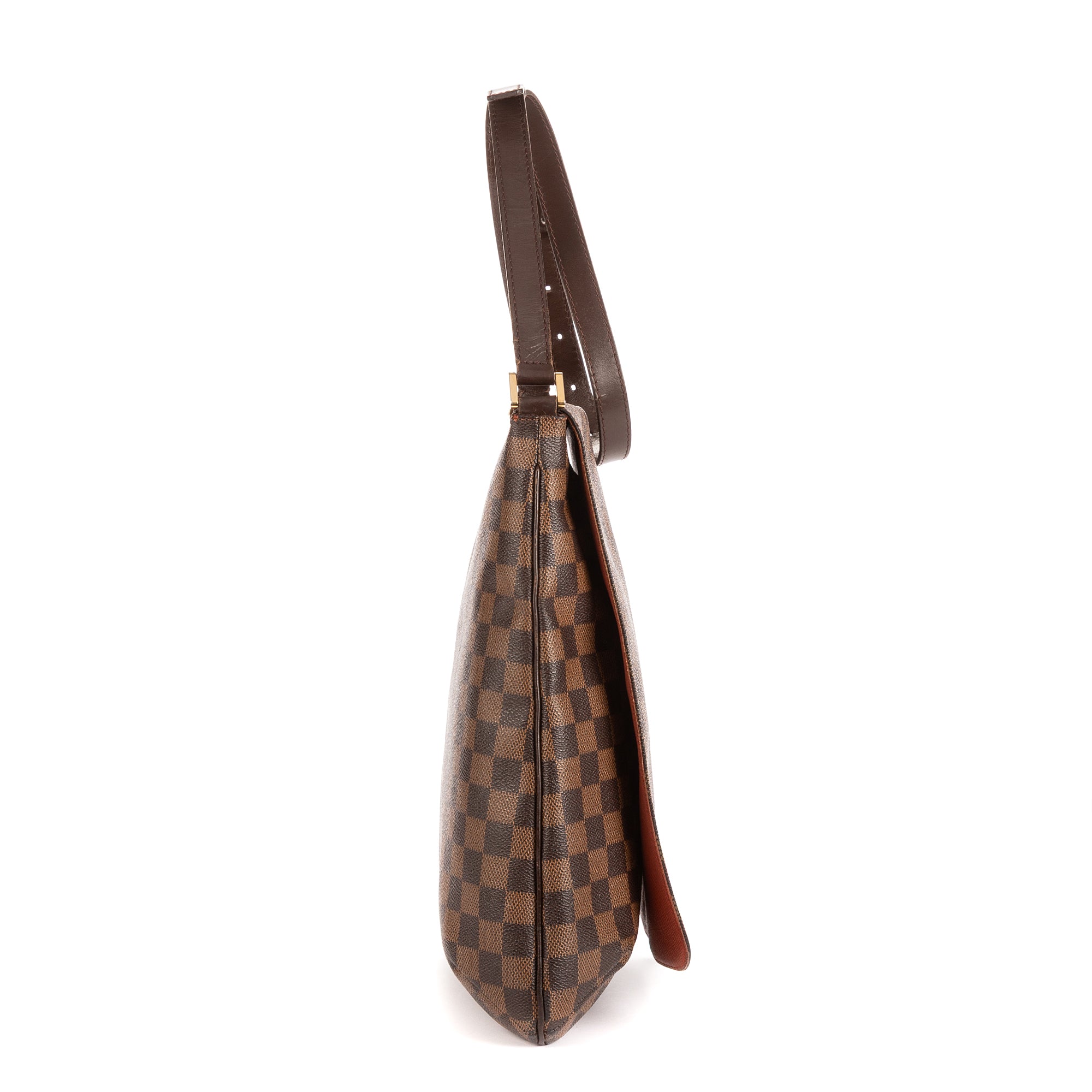 Shoulder Bag Musette Salsa Long Strap GM Brown Damier Ebene