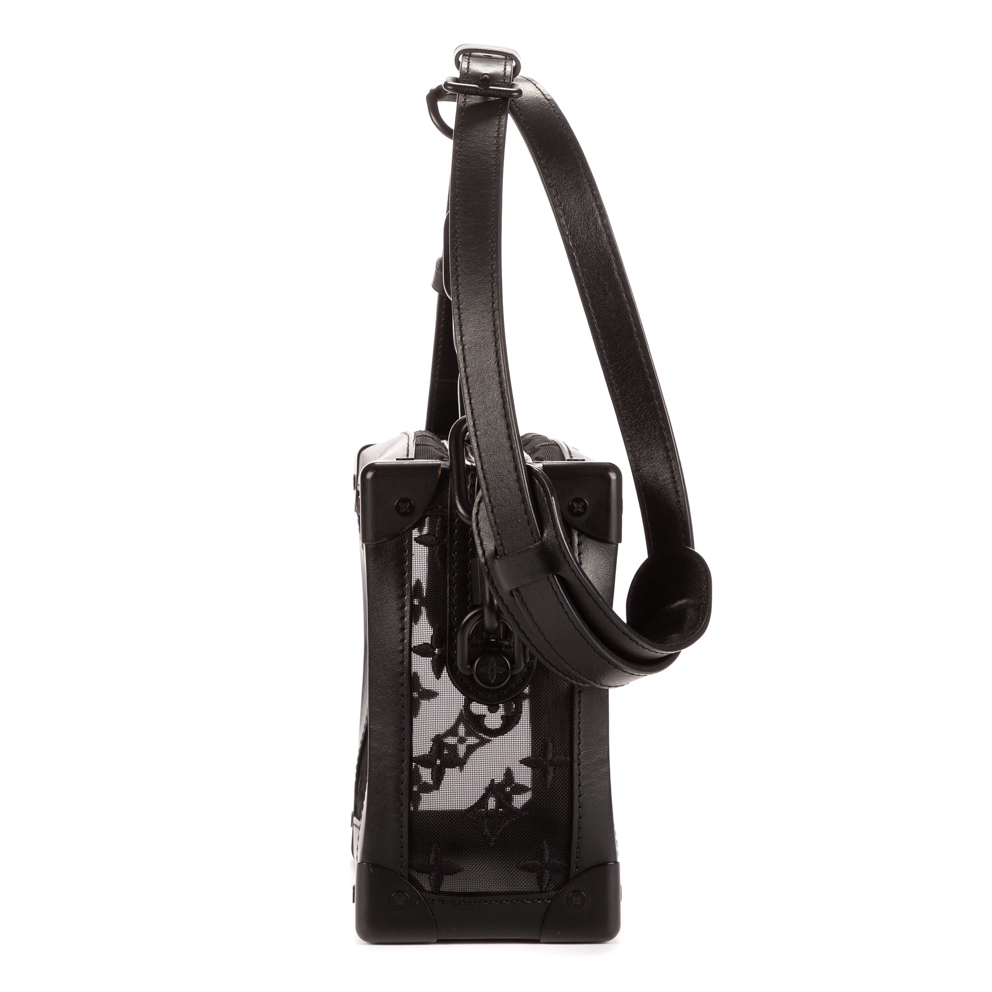 Shoulder Bag Soft Trunk Mesh 2019 Collection Black Embroidery Monogram