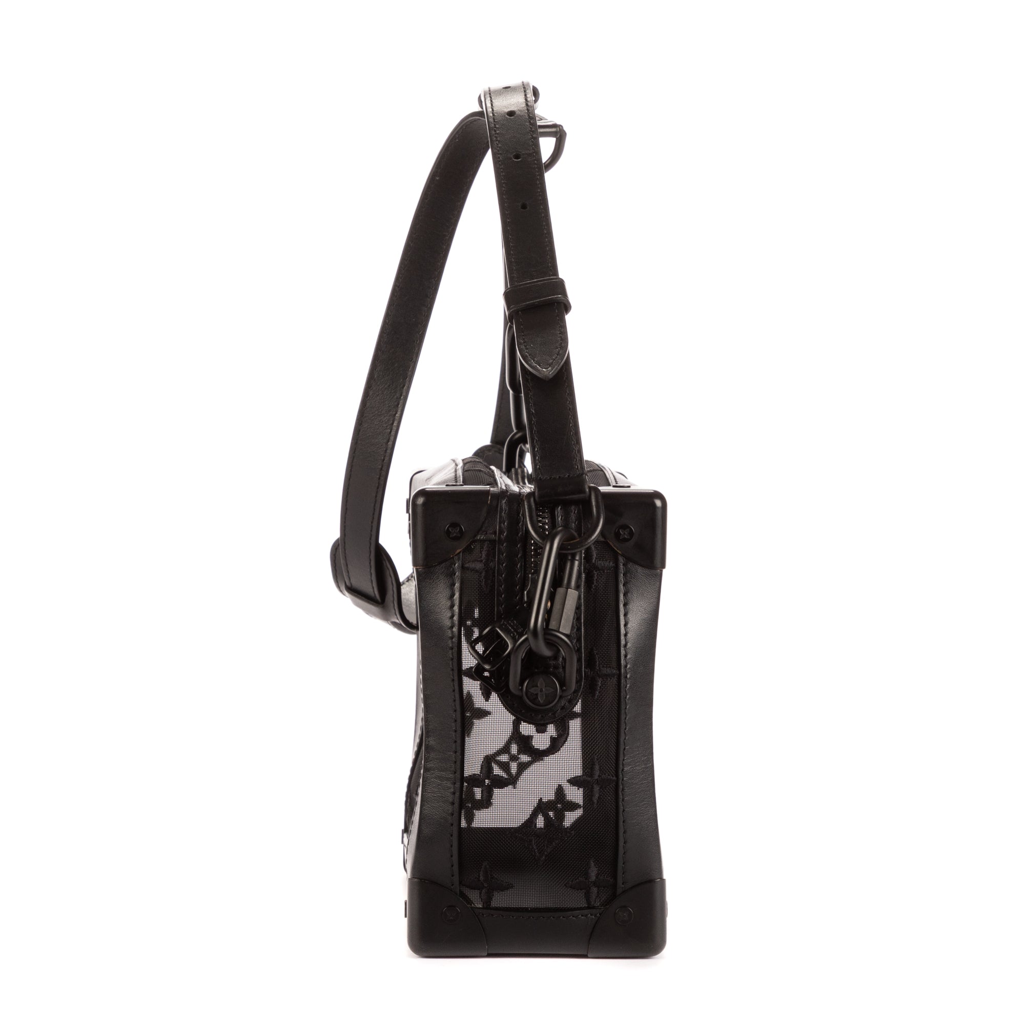 Shoulder Bag Soft Trunk Mesh 2019 Collection Black Embroidery Monogram