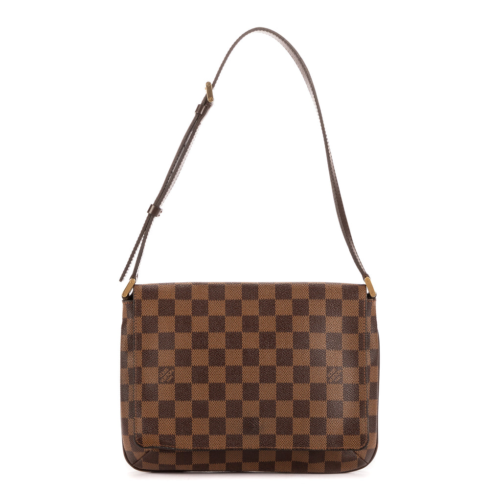 Bolso de hombro Musette Tango Marrón Damier Ebene