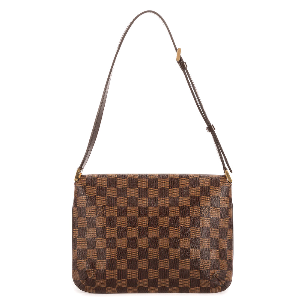 Bolso de hombro Musette Tango Marrón Damier Ebene