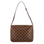 Bolso de hombro Musette Tango Marrón Damier Ebene