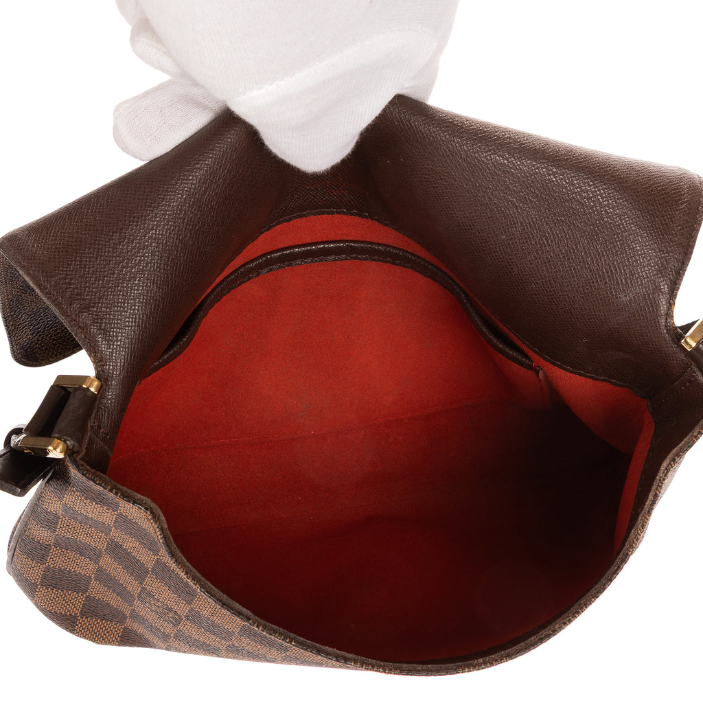 Bolso de hombro Musette Tango Marrón Damier Ebene