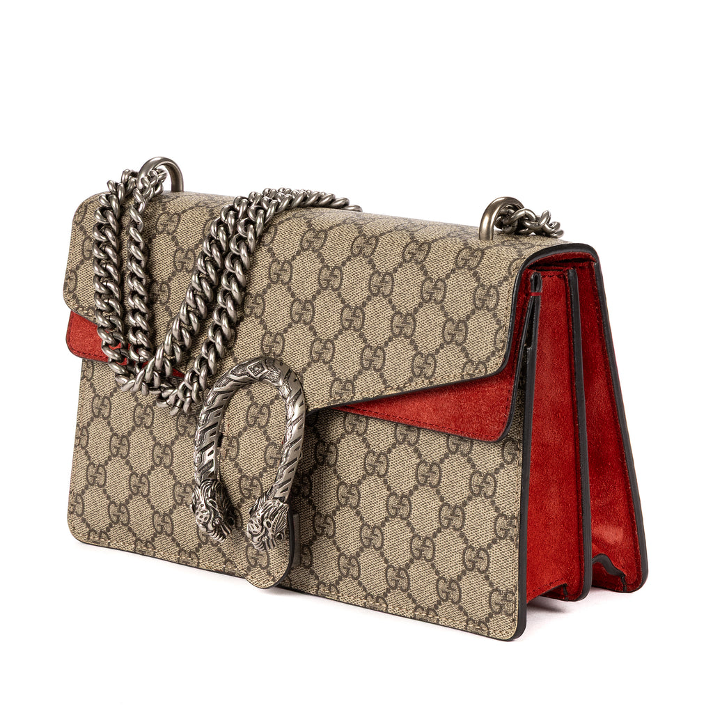 Shoulder Bag Dionysus Small Beige Supreme Coated Canvas