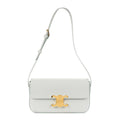 Shoulder Bag Teen Triomphe Azul Grey Smooth Leather