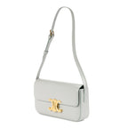 Shoulder Bag Teen Triomphe Azul Grey Smooth Leather