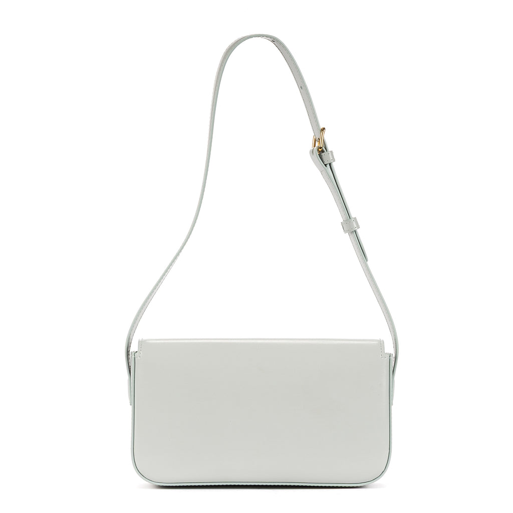 Shoulder Bag Teen Triomphe Azul Grey Smooth Leather