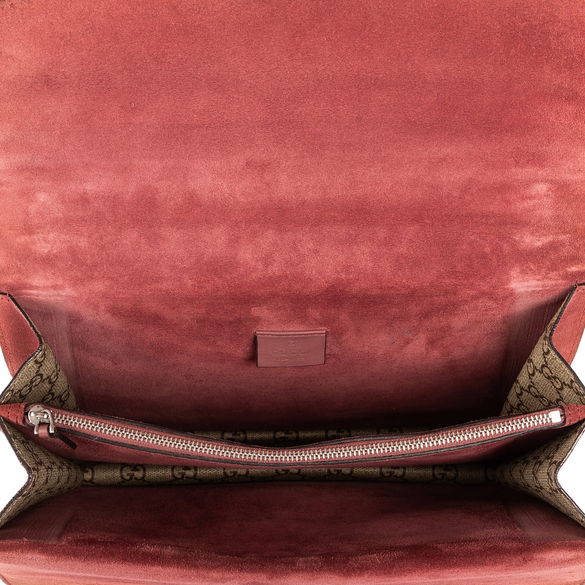 Bolso de hombro Blooms Dionysus mediano de lona revestida Supreme beige con estampado Blooms