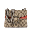 Bolso de hombro Dionysus Mini Lona revestida Supreme Beige/Piel de ante