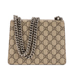 Bolso de hombro Dionysus Mini Lona revestida Supreme Beige/Piel de ante
