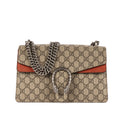 Bolso de Hombro Dionysus Pequeño Lona Revestida Supreme Beige/Piel de Ante