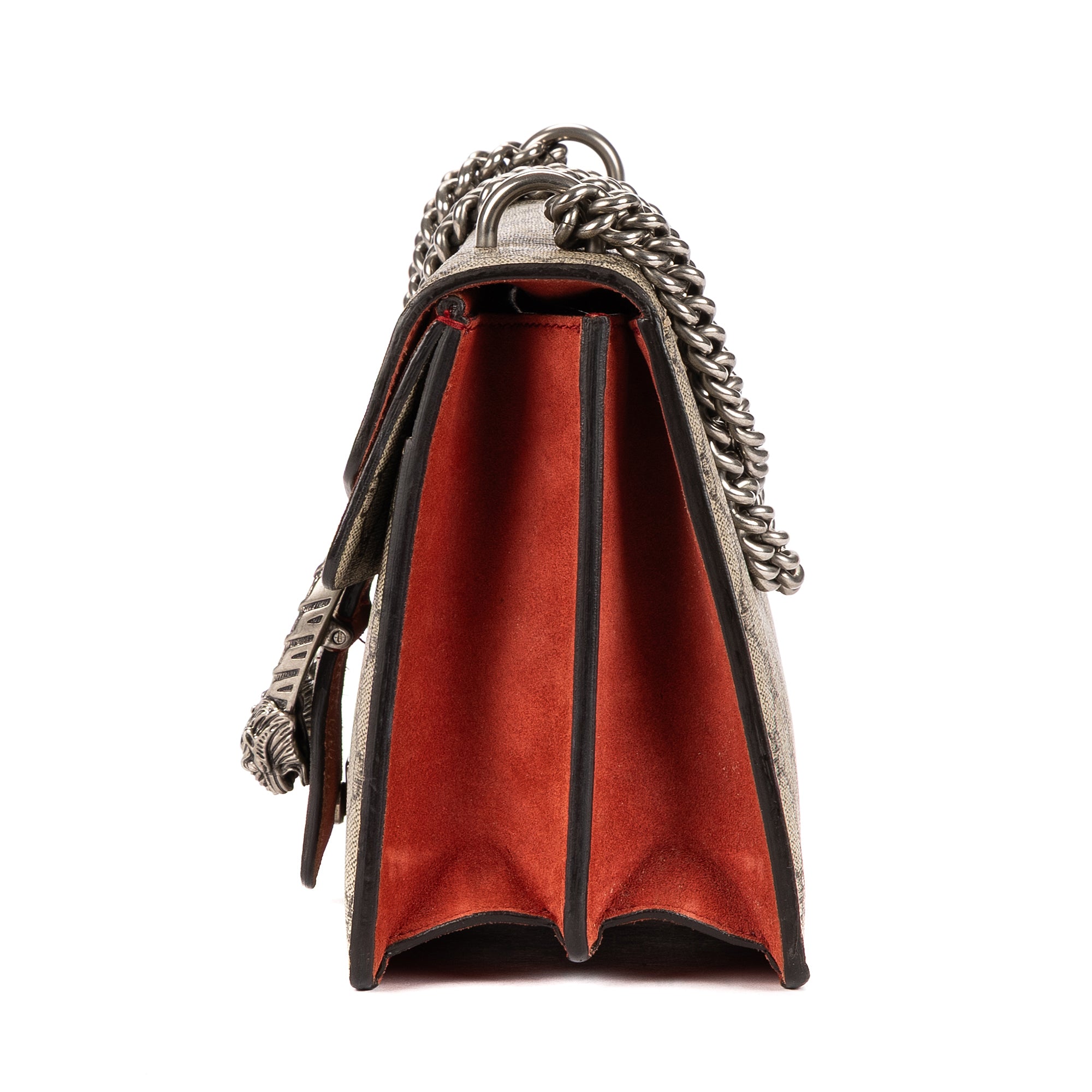 Bolso de Hombro Dionysus Pequeño Lona Revestida Supreme Beige/Piel de Ante