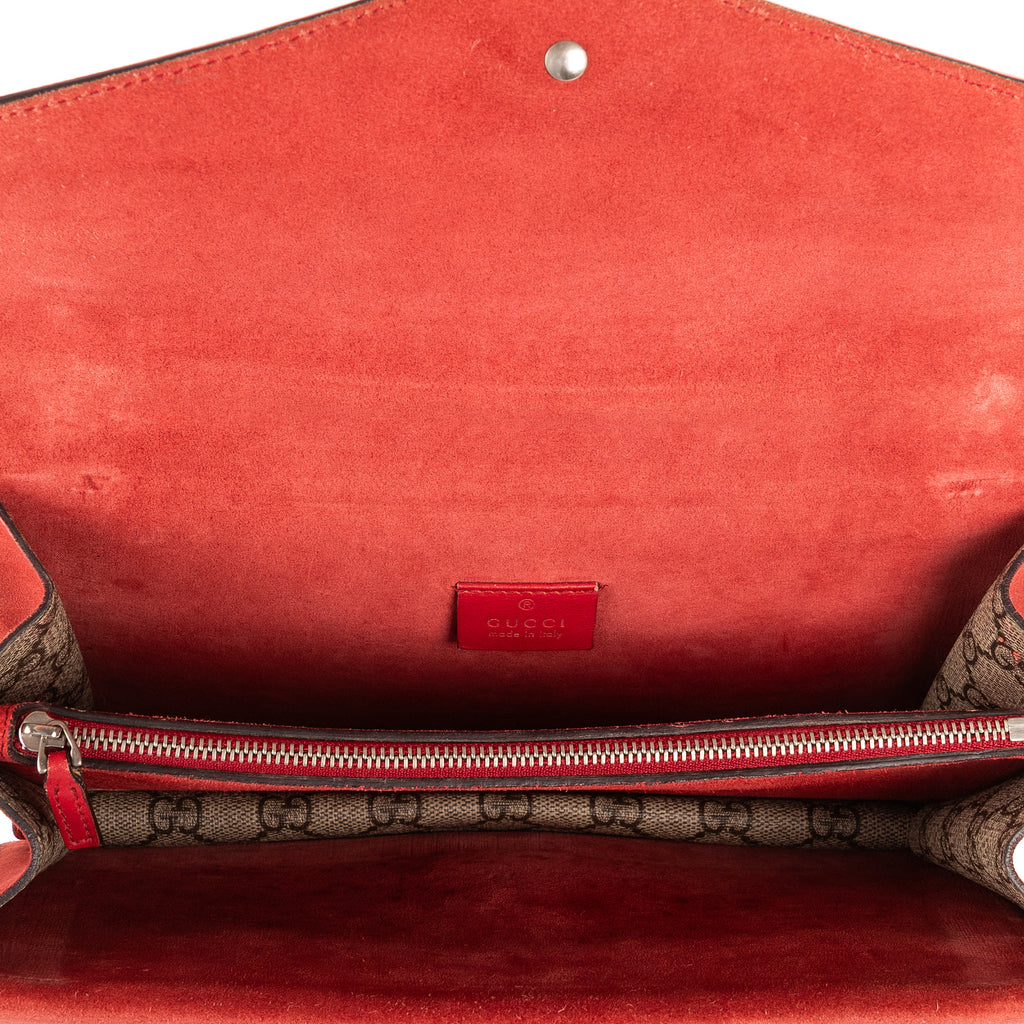 Bolso de Hombro Dionysus Pequeño Lona Revestida Supreme Beige/Piel de Ante