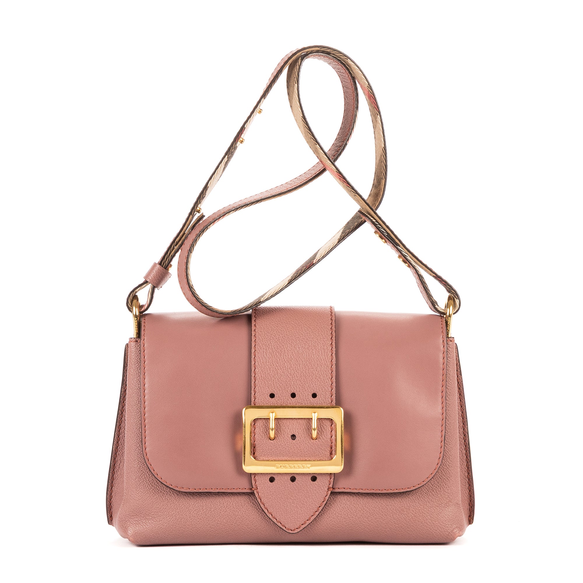 Crossbody The Buckle Pink Soft Grain Smooth Leather