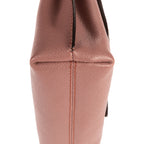 Bandolera The Buckle de piel lisa de grano suave rosa