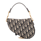 Bandolera Oblique Saddle Mini Lona Oblique Diorissimo Azul Marino