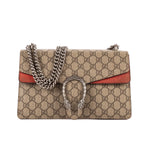 Bolso de Hombro Dionysus Pequeño Lona Revestida Supreme Beige/Piel de Ante