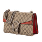 Bolso de Hombro Dionysus Pequeño Lona Revestida Supreme Beige/Piel de Ante