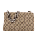 Bolso de Hombro Dionysus Pequeño Lona Revestida Supreme Beige/Piel de Ante